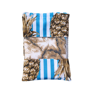 Recycled Plastic Gold Pineapple Compact, Sand Free, Fast Drying Beach/Travel Towel-'Brilliant Blue'