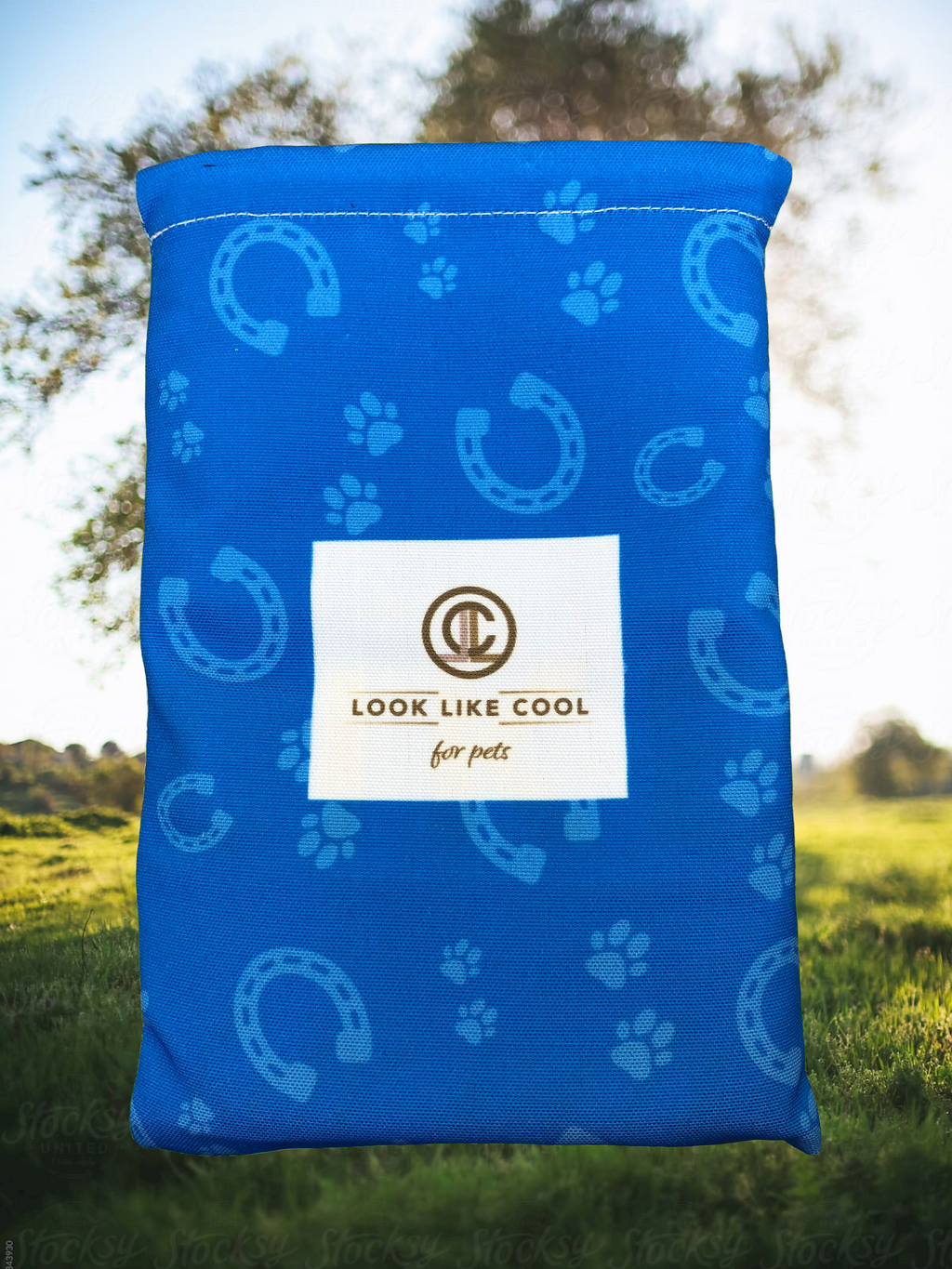 Recycled Plastic Compact, Fast Drying XL Pet Towel- Azure Blue