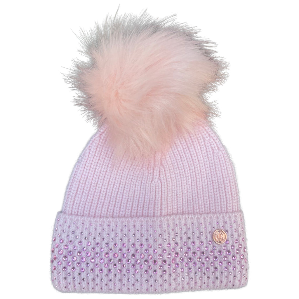 NEW! Luxury Pink Diamante Cashmere Hat
