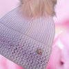 NEW! Luxury Pink Diamante Cashmere Hat & Scarf Set