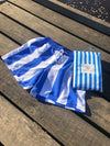Azure Blue Recycled Plastic Towel and Swim Short Set