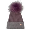 Adult Parma Violet Single Pom Cashmere Hat