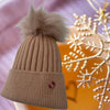 Camel Luxe Single Pom Cashmere Hat