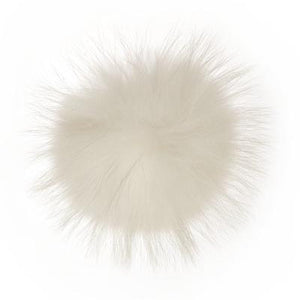 Faux Fur White Pom Pom