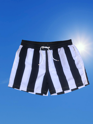 Onyx Black Recycled Plastic Towel and Swim Short Set