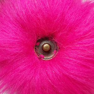Faux Fur Hot Pink Pom Pom