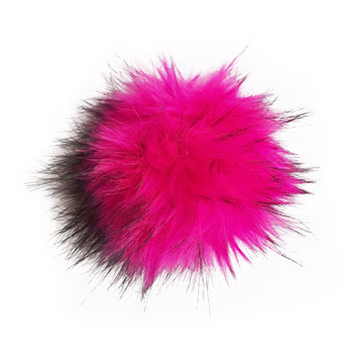 Faux Fur Hot Pink Pom Pom