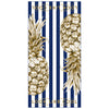 Recycled Plastic Gold Pineapple Compact, Sand Free, Fast Drying Beach/Travel Towel-'Royal Navy'