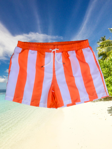 Neon orange swim trunks shop