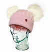 Adult Strawberry & Cream Cashmere Double Pom Pom Beanie Hat