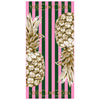 Recycled Plastic Gold Pineapple Compact, Sand Free, Fast Drying Beach/Travel Towel-'Rainforest Punch'