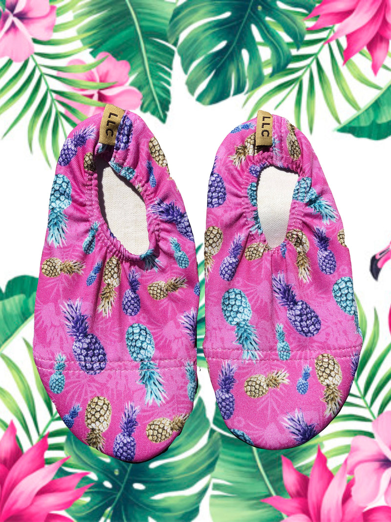 Non Slip, Heat Resistant Shoes- 'Pink Pineapple'